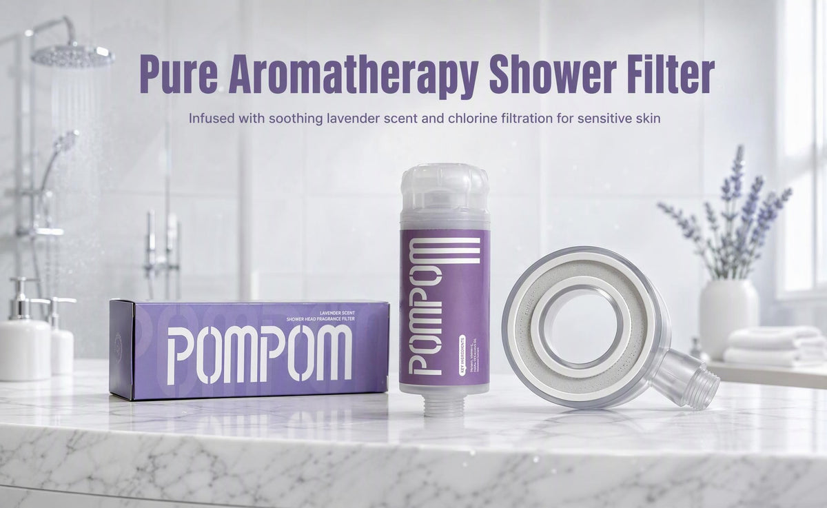 POMPOM shower head fragrance filter| vitaminC shower filter