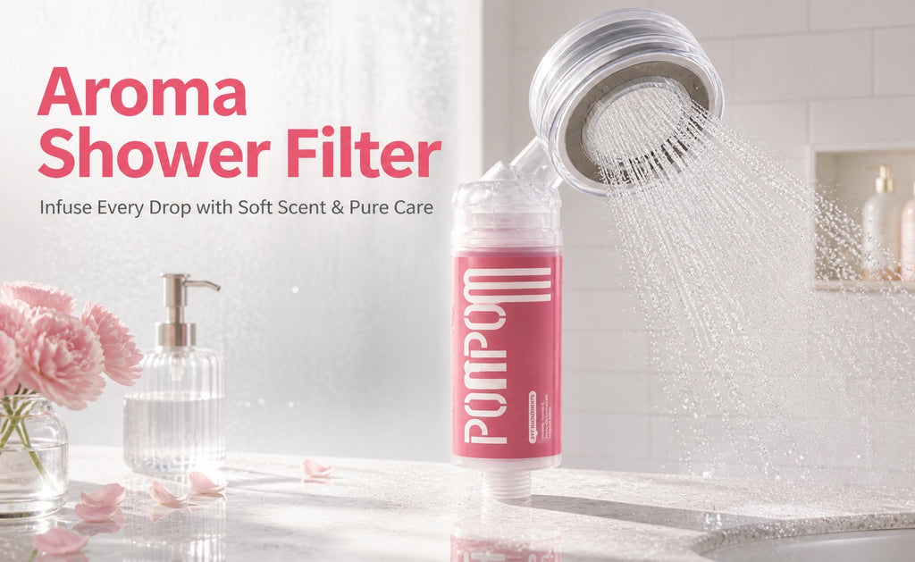 POMPOM shower head fragrance filter| vitaminC shower filter