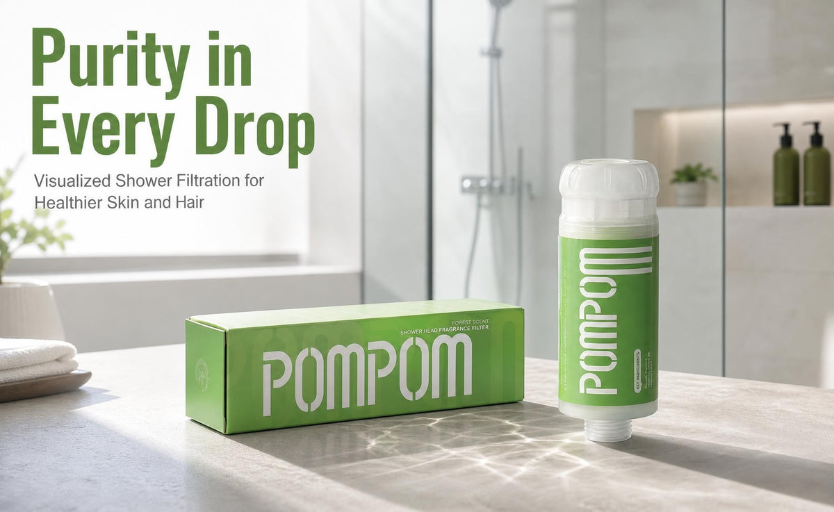 POMPOM shower head fragrance filter| vitaminC shower filter