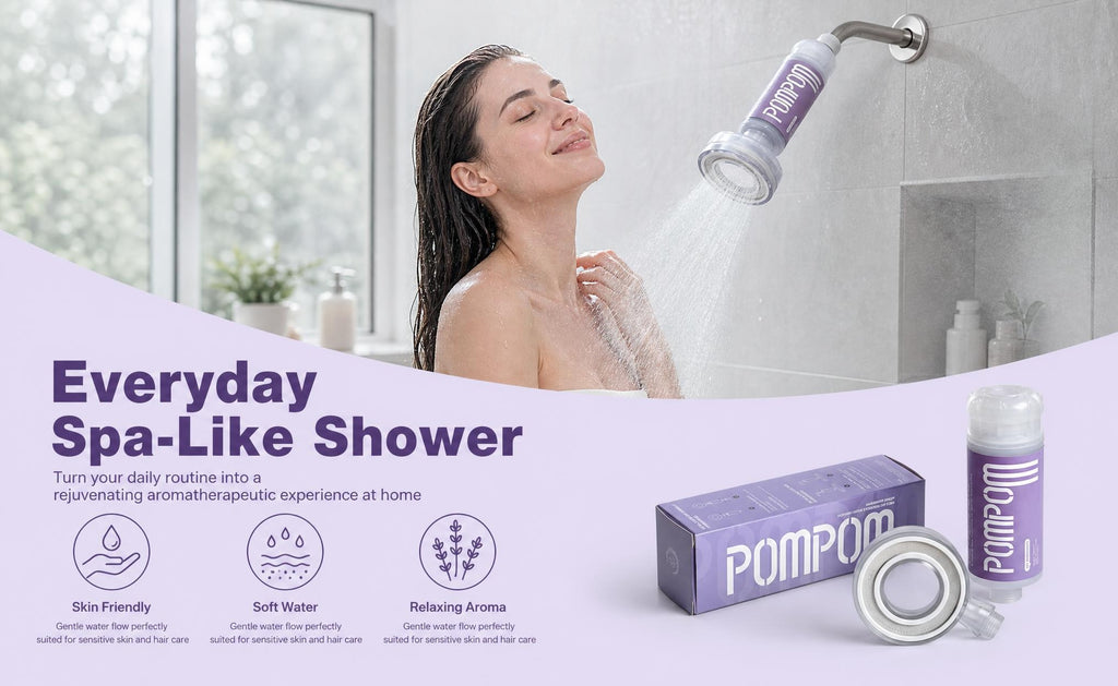 POMPOM shower head fragrance filter| vitaminC shower filter