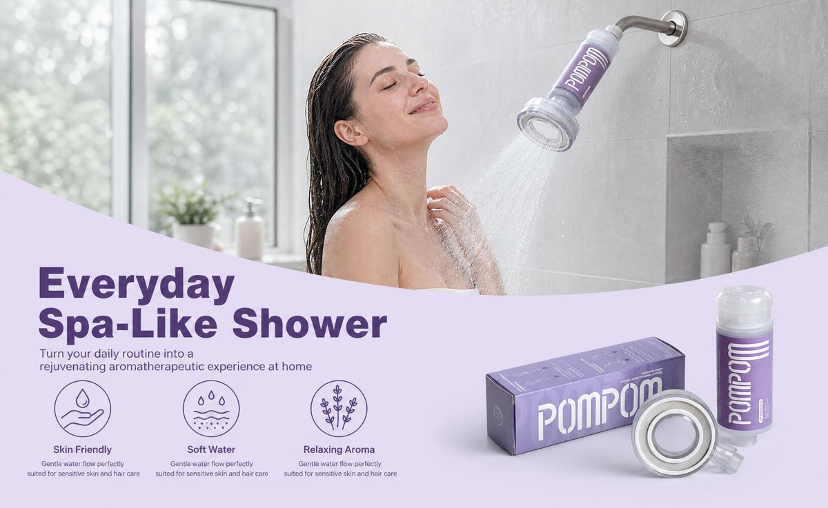 POMPOM shower head fragrance filter| vitaminC shower filter