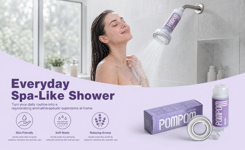 POMPOM shower head fragrance filter| vitaminC shower filter