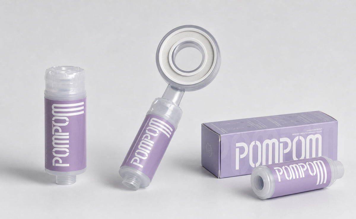 POMPOM shower head fragrance filter| vitaminC shower filter